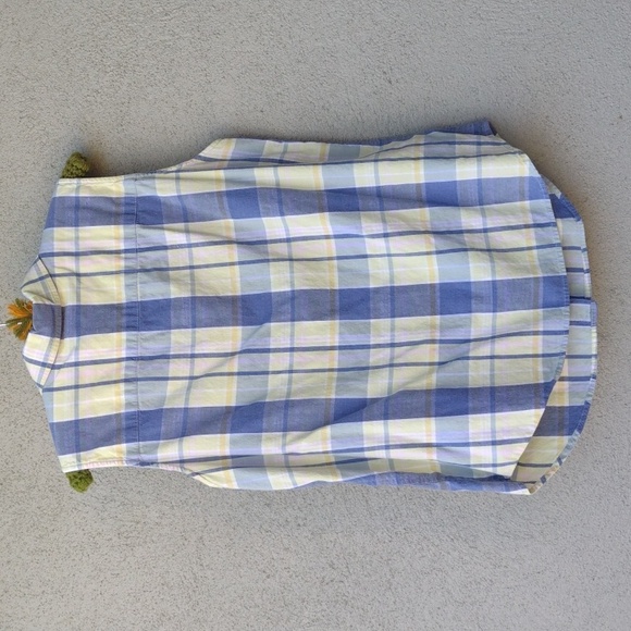 Lauren Ralph Lauren Pastel Plaid Cotton Sleeveless Shirt 1X - Picture 2 of 9